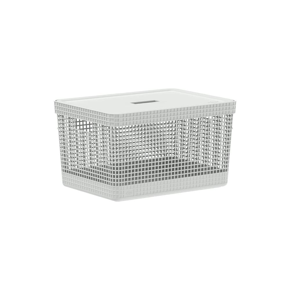 CESTO ORGANIZADOR GRID 20L TAMPA BEGE FECHADO - OU 013714*