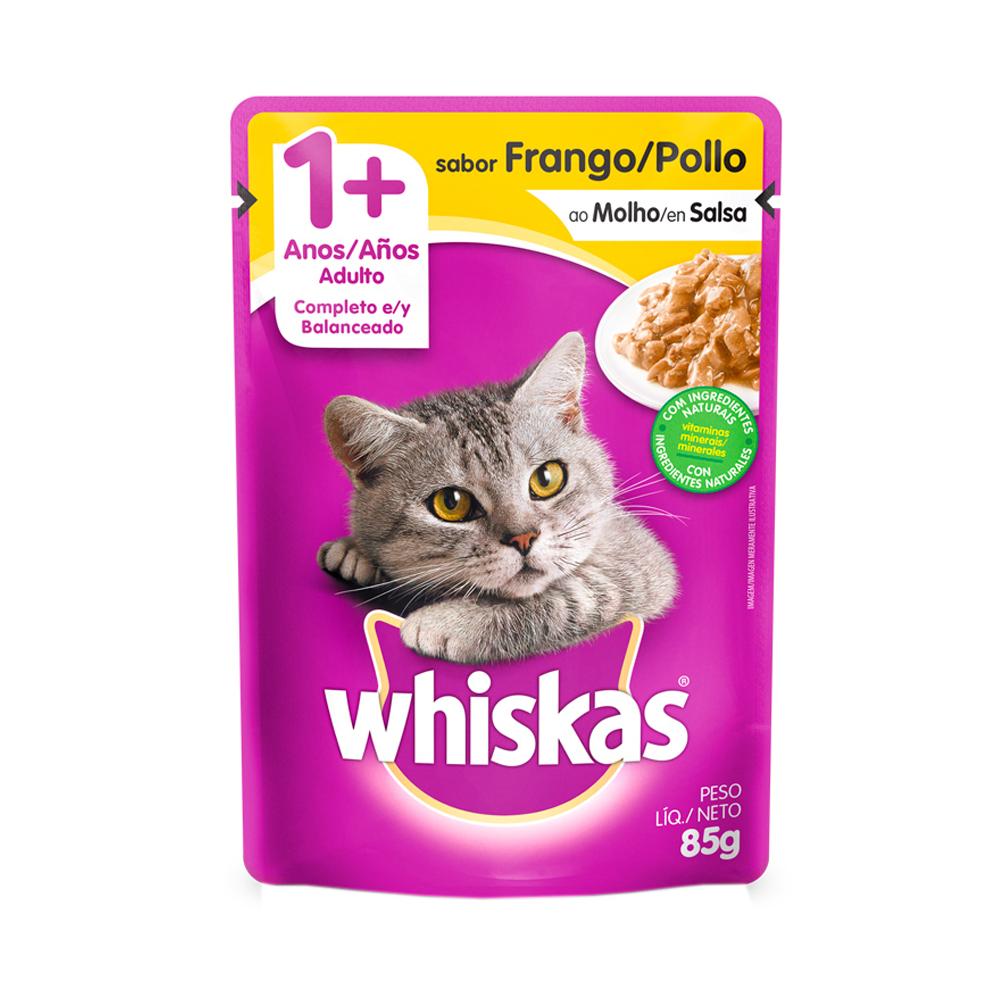 Ração Úmida Whiskas Sachê Frango ao Molho Gatos Adultos