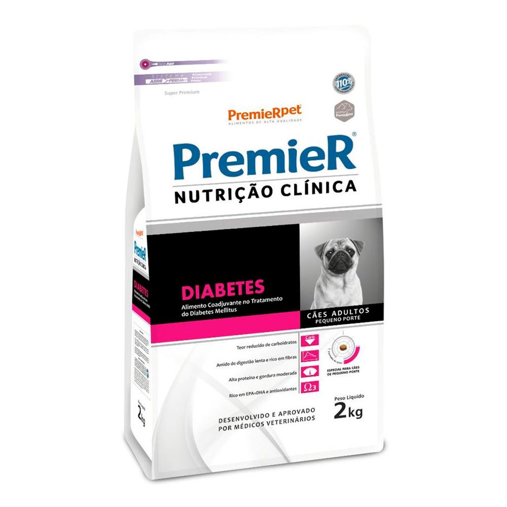 Ração Premier Pet Nutrição Clínica Diabetes para Cães Adultos Pequeno Porte - 2 Kg