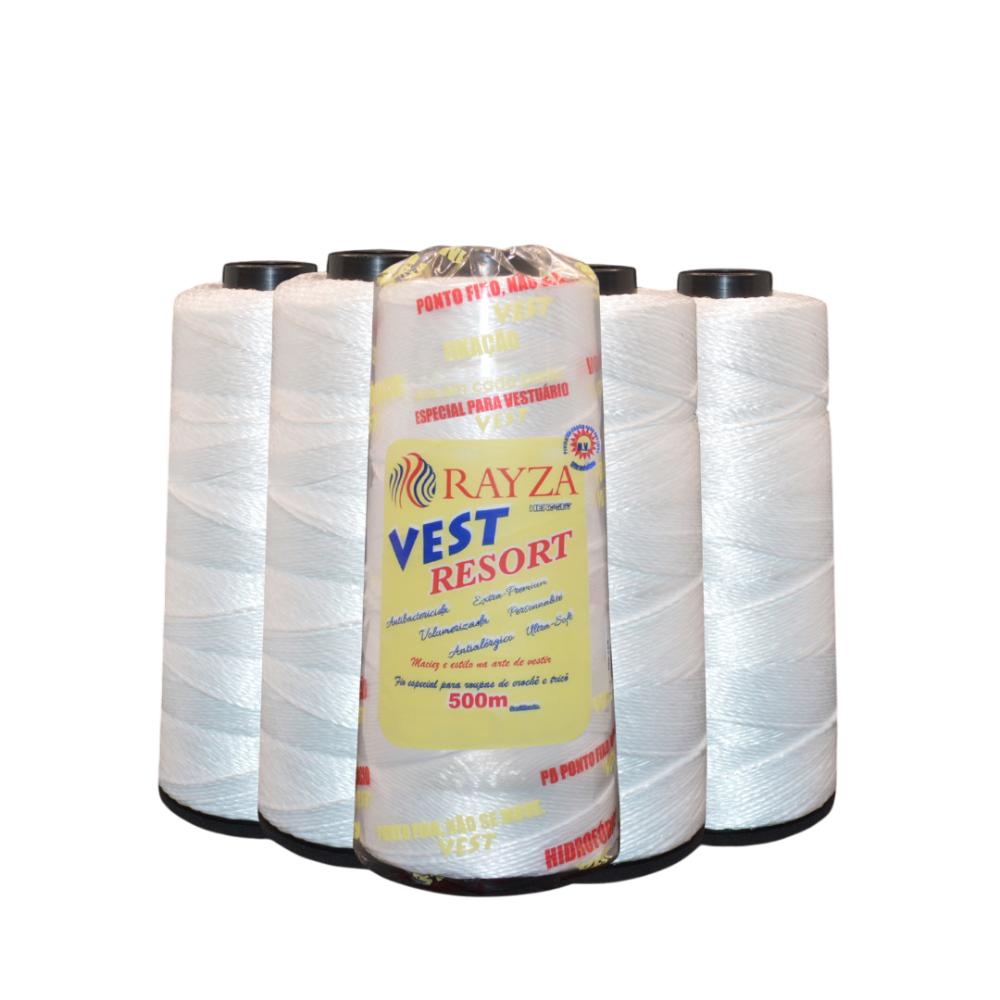 Kit 5 Linha Rayza Vest Resort - Cor 020 Branco Lunar - TEX 288