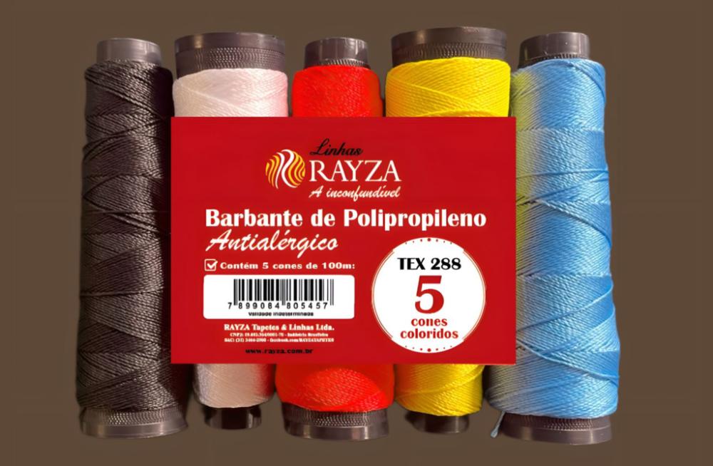 Kit 5 Linhas para crochê RAYZA Artesanato Grossa -Branco Optico