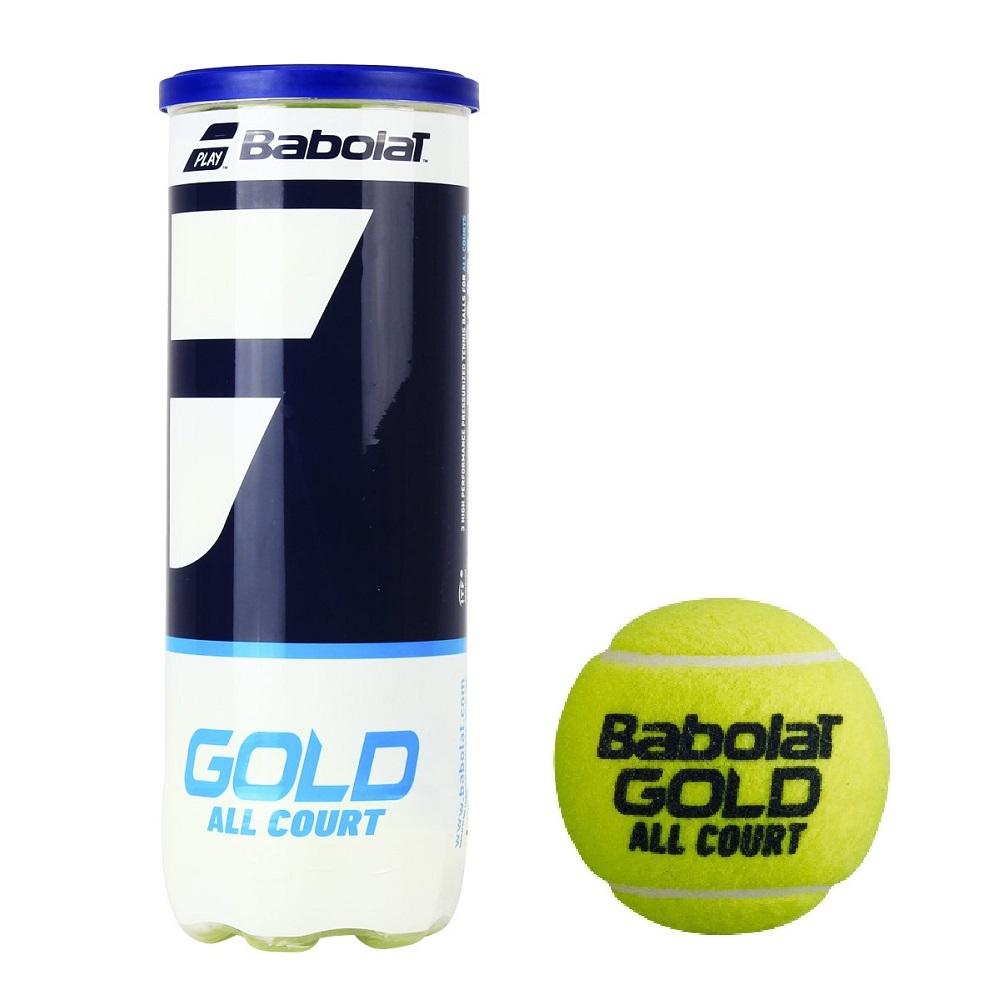 Bola de Tênis Babolat Gold All Court Tubo com 3 Bolas