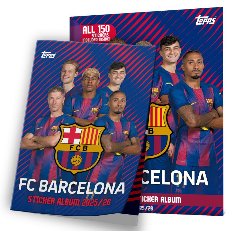 Topps - Kit Álbum e Figurinhas BARCELONA 2025/26 - Completo