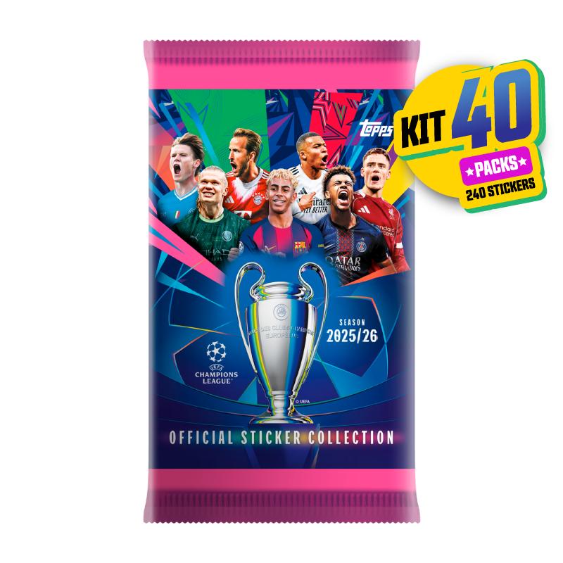 UEFA Champions League 2026 Kit 40 Envelopes - 240 Figurinhas