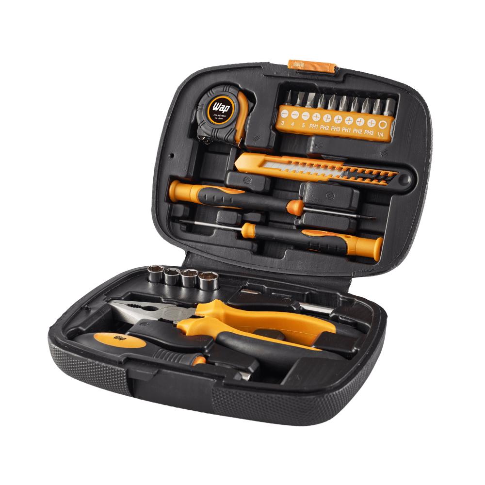 Maleta de Ferramentas Manuais WAP MKF21 21 Acessórios Reparos Diários
