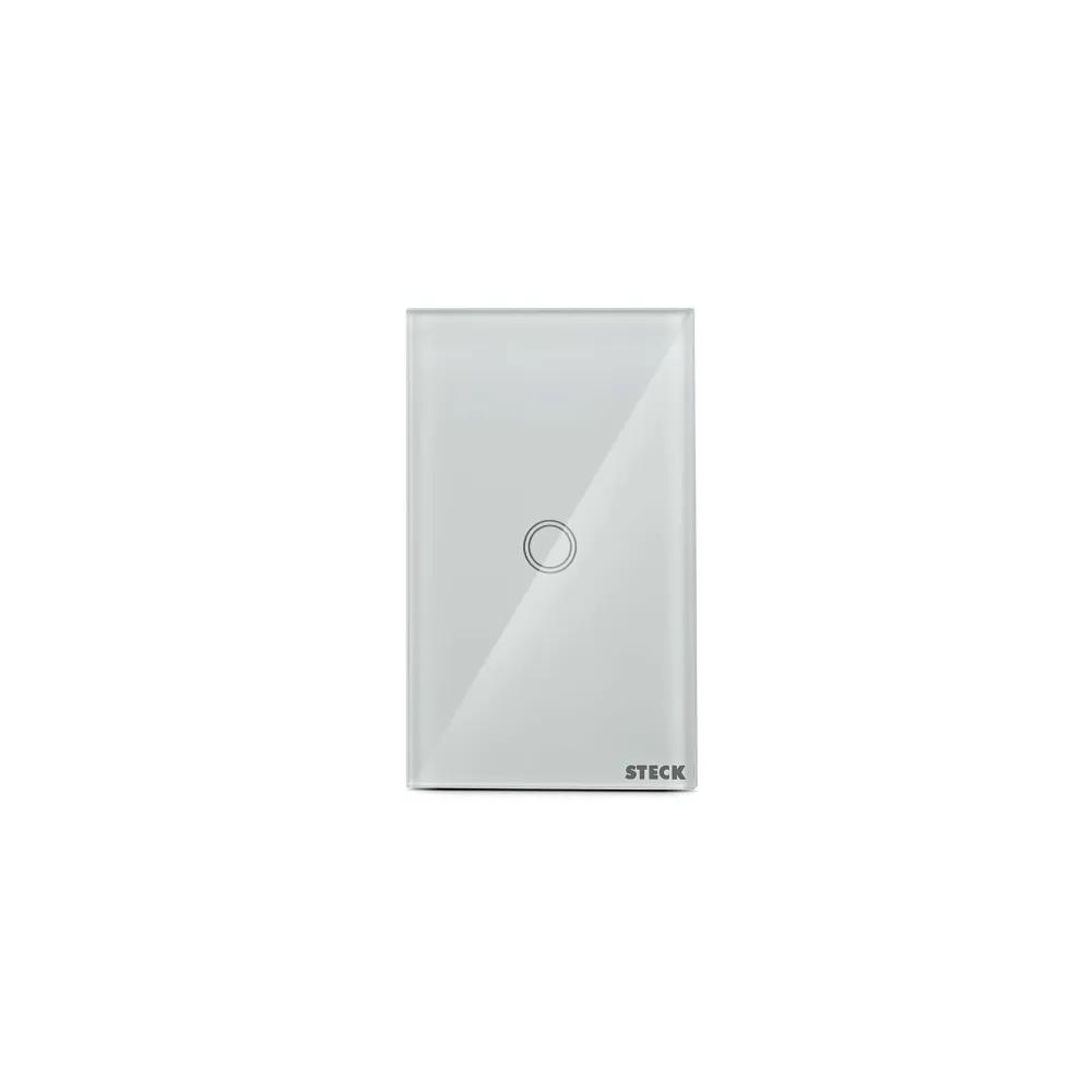 Conjunto 4X2 1 Interruptor Touch Branco Wi-Fi Ambiente Conectado - Steck