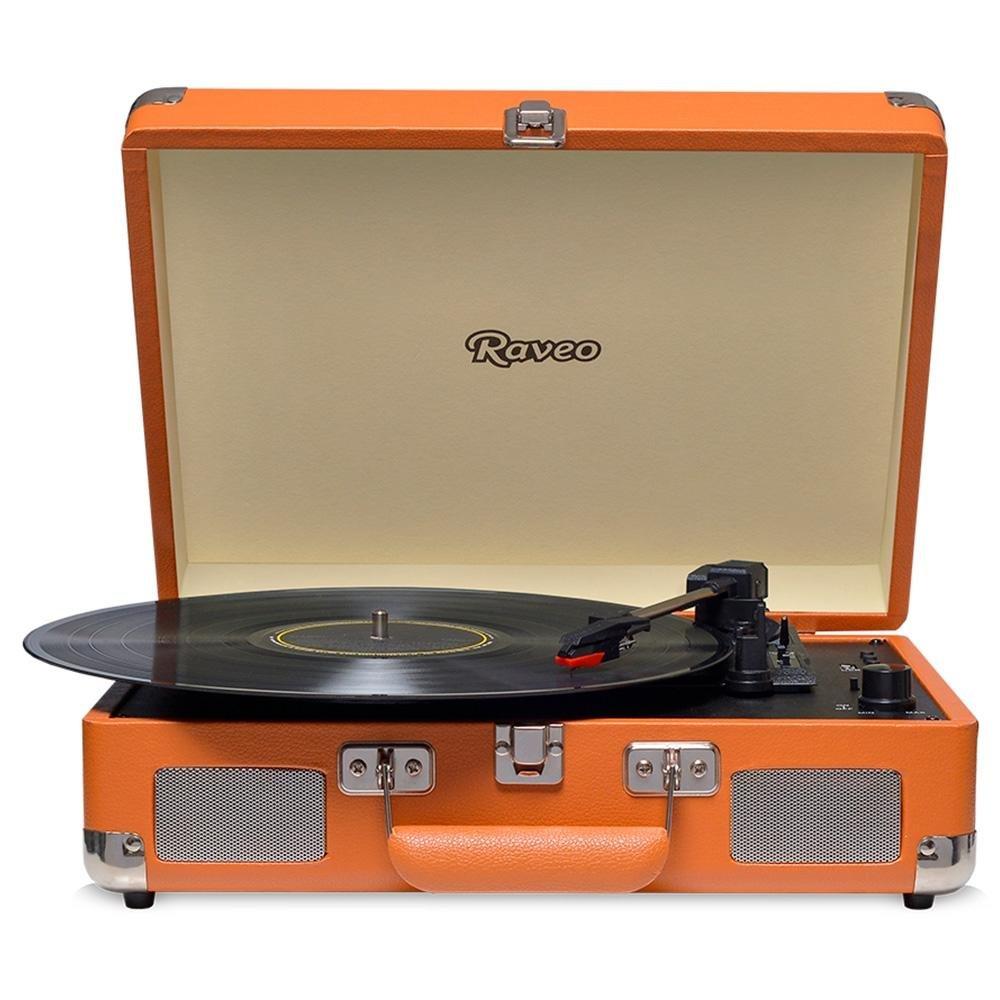 Vitrola Raveo Sonetto Chrome Caramelo Toca-Discos Bluetooth USB que reproduz e grava