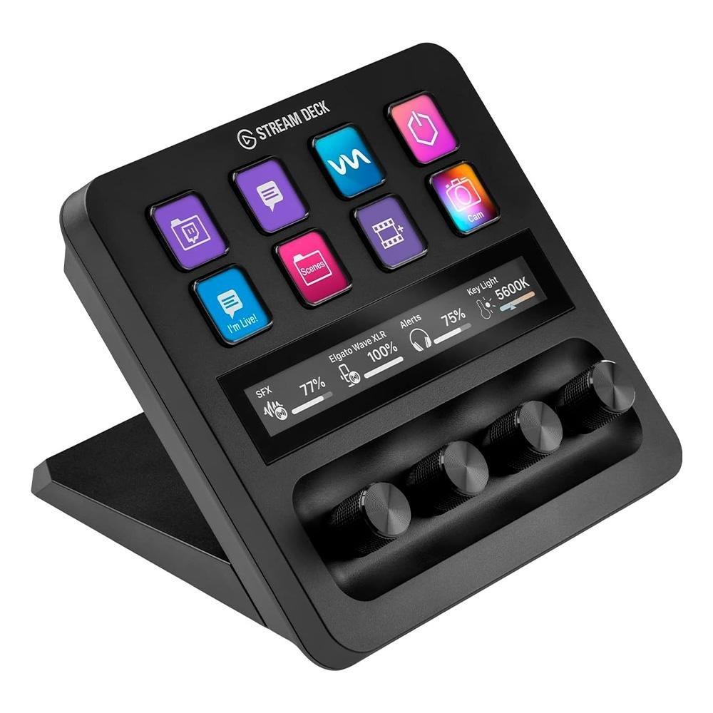 Elgato Stream Deck +, Tela LCD, 8 Teclas, 4 Dials, 1 tela touch, USB, Preto - 10GBD9901