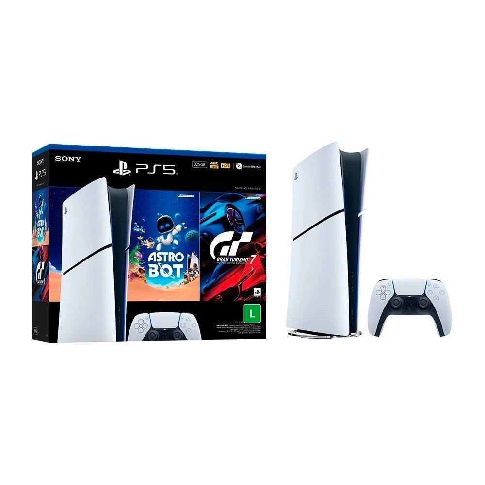Console PlayStation 5 Slim Edição Digital 825GB com 2 jogos Branco