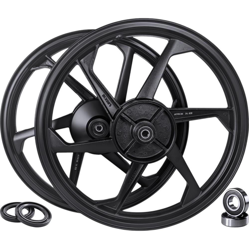 RODA ALUMINIO TITAN 150 2004-13-START 150-160 FREIO TAMBOR - MOD 6 PONTAS (PAR)