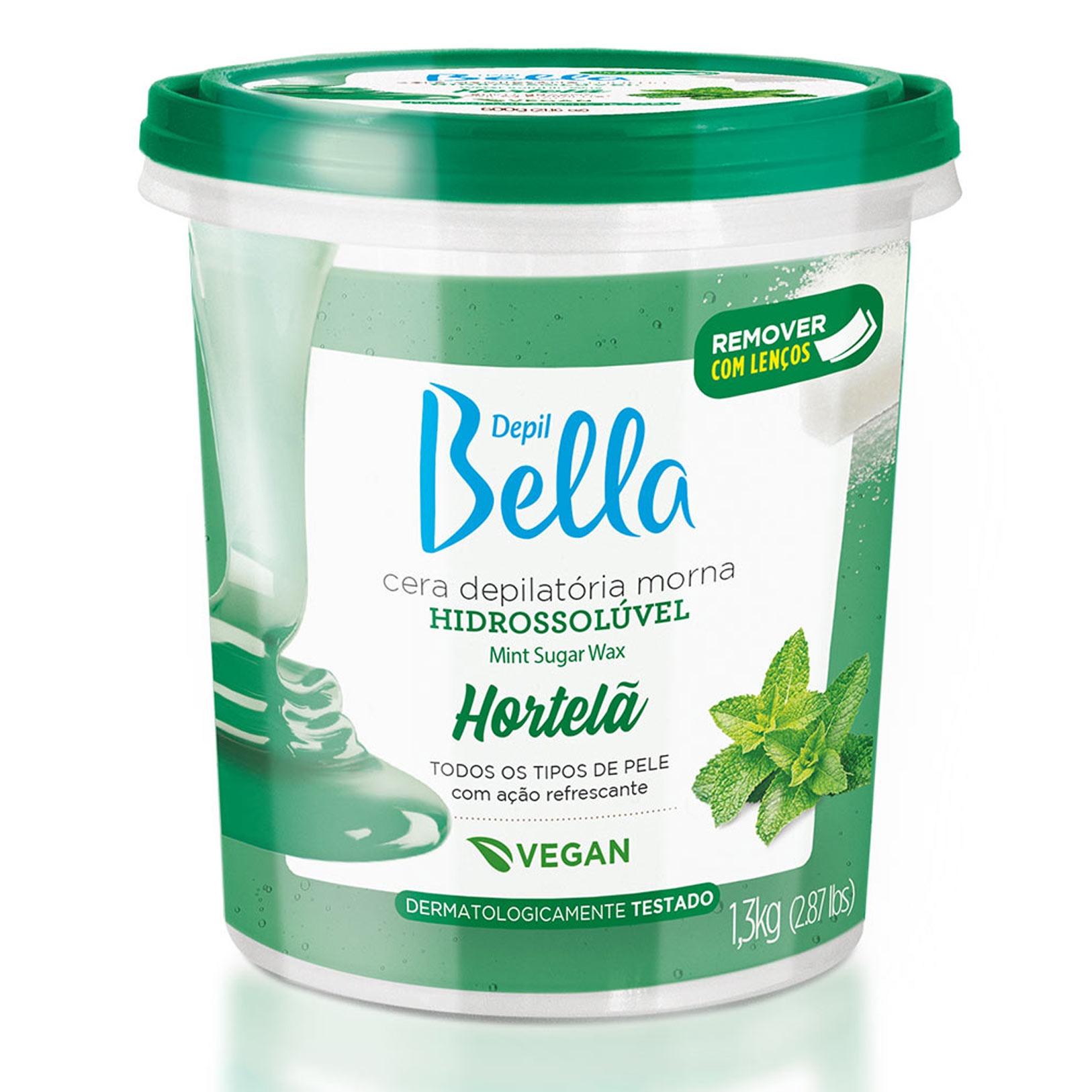 Cera Hidrossolúvel Hortelã Depil Bella 1,3Kg