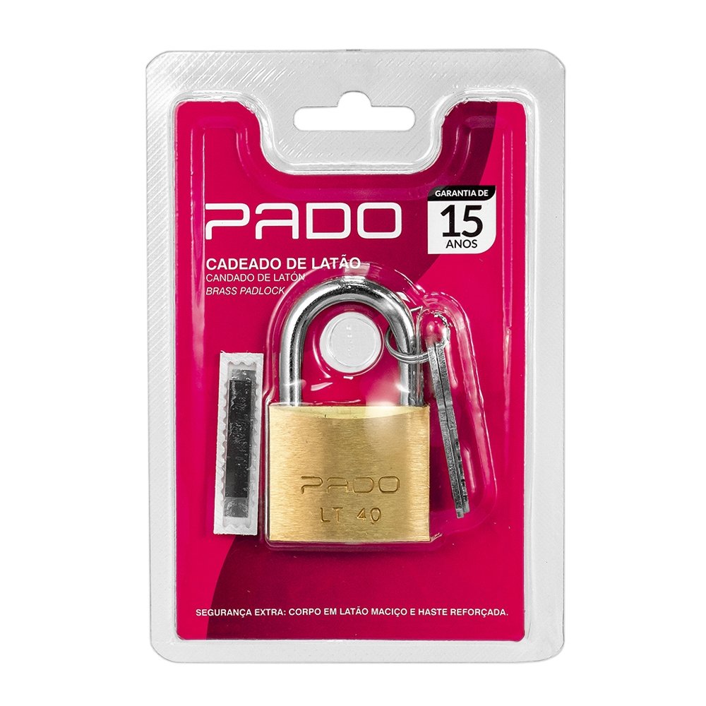 Cadeado em Latão Pado 40mm
