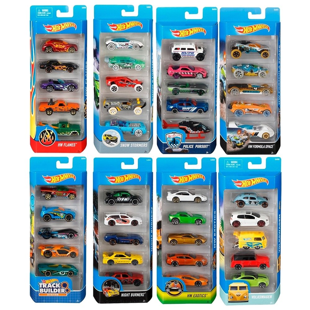 Hot Wheels Carrinhos Sortidos 5 Unidades Mattel