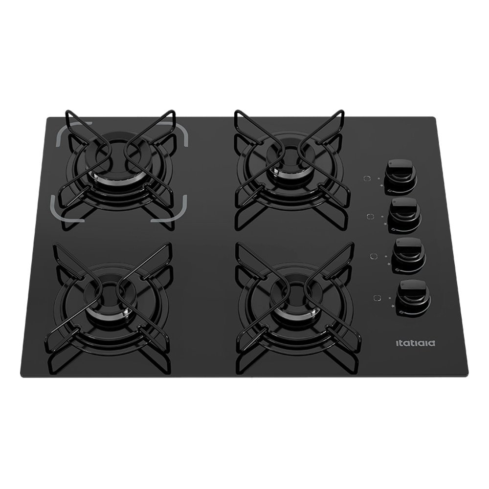 Cooktop Itatiaia Essencial 4 Bocas Com Acendimento Automático Preto
