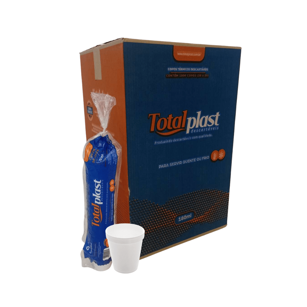 COPO ISOPOR 180ML TOTALPLAST 50X20