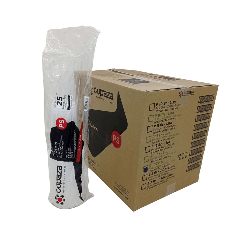 COPO 1000ML COPAZA 1 DEGRAU TRL PS 12X25