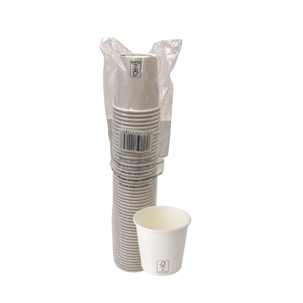 COPO DE PAPEL 110ML FNS BRANCO C/50