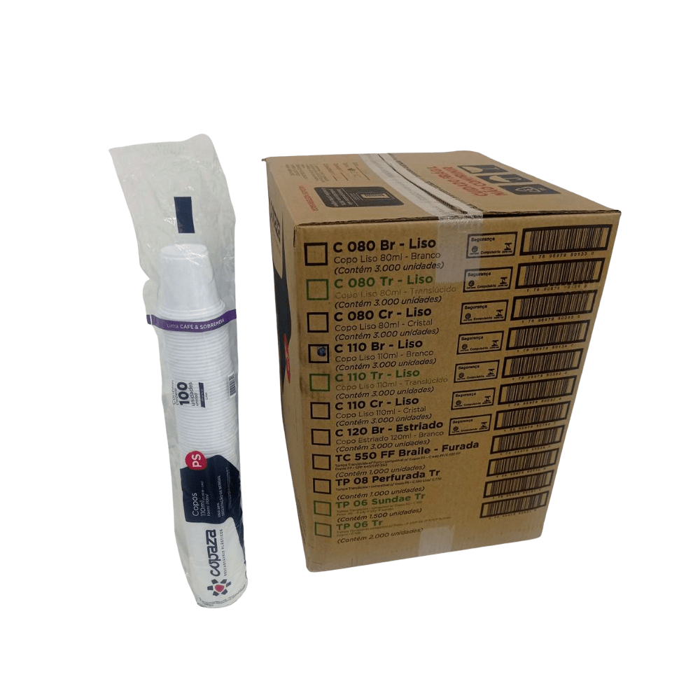 COPO 110ML COPAZA LISO BR PS 30X100