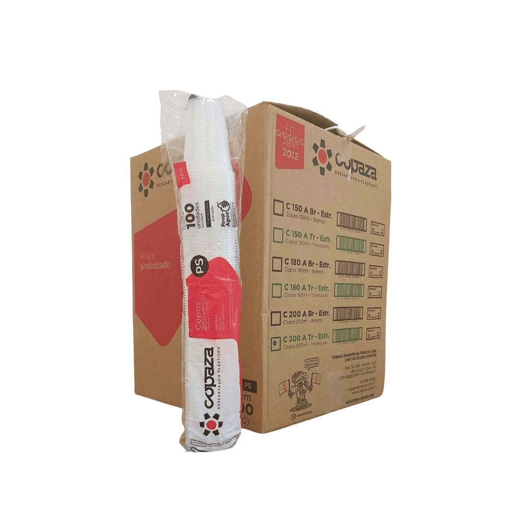 COPO 200ML COPAZA ABNT2012 TRL PS 25X100