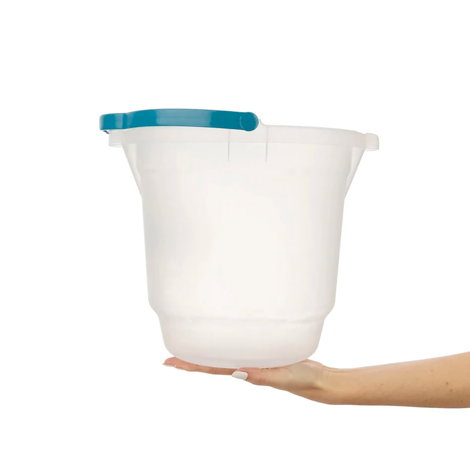 Balde Plástico Transparente com Alça 15L Hydrus Sanremo