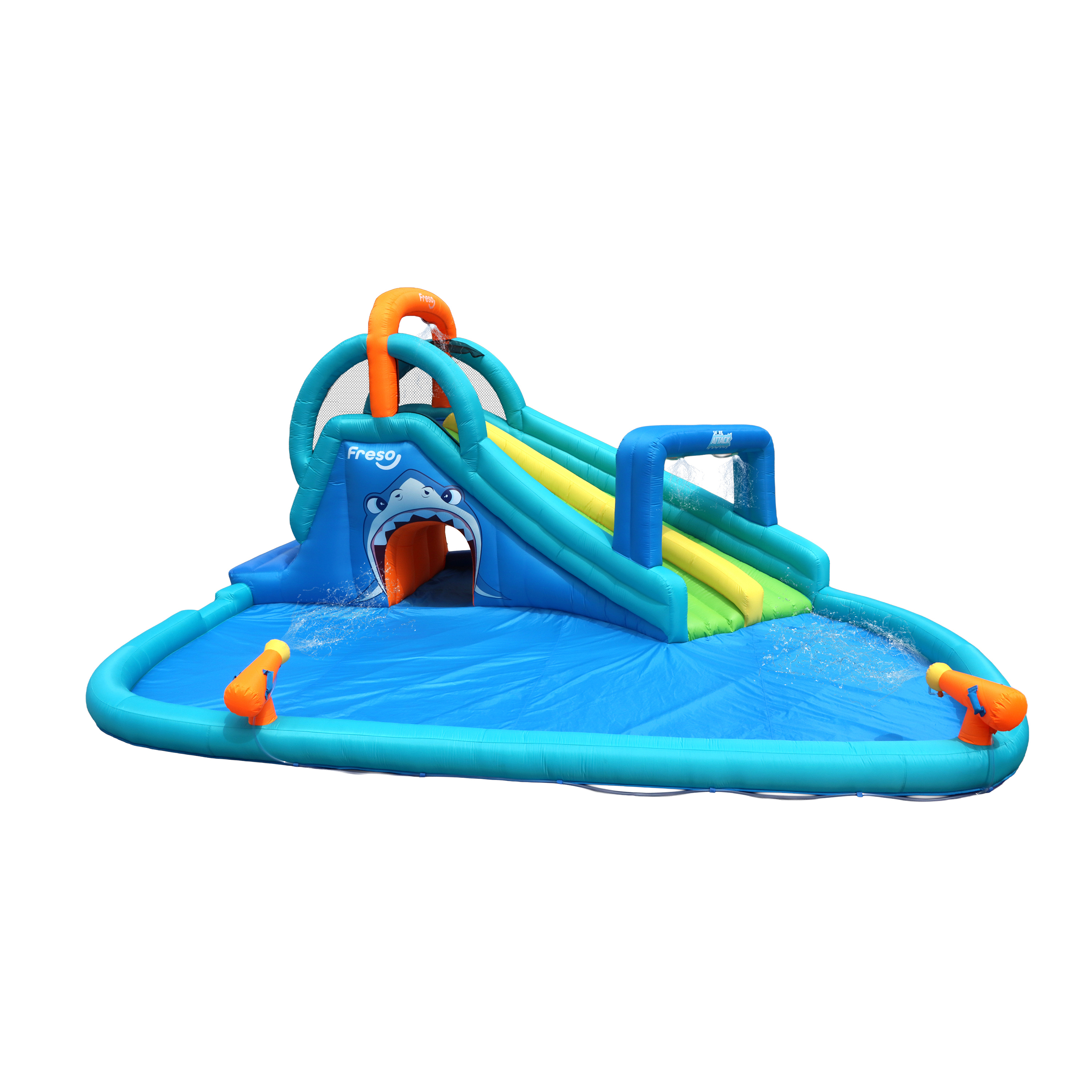Escorregador Inflável Piscina Infantil Shark Attack Freso