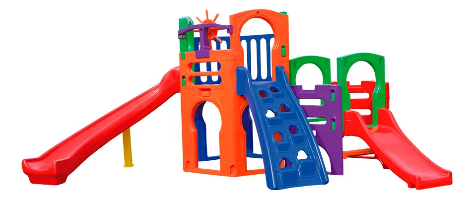 Playground Multiplay Fly Com Escorregador E Balanço Freso Colorido Sem Balanço