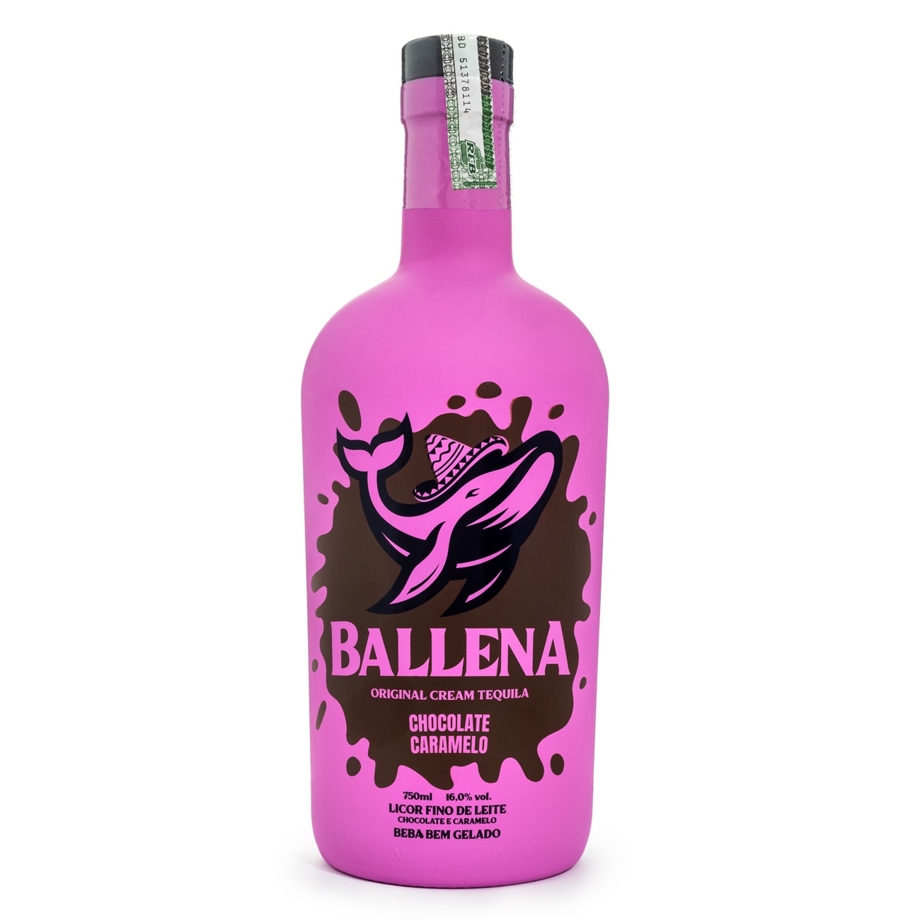 Ballena licor de chocolate e caramelo com tequila 750ml