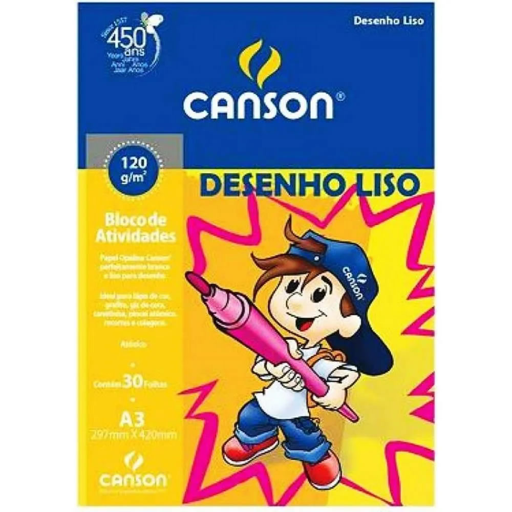 Bloco SuperSulfite A3 Branco 120g 29,7x42cm 30 Folhas Canson