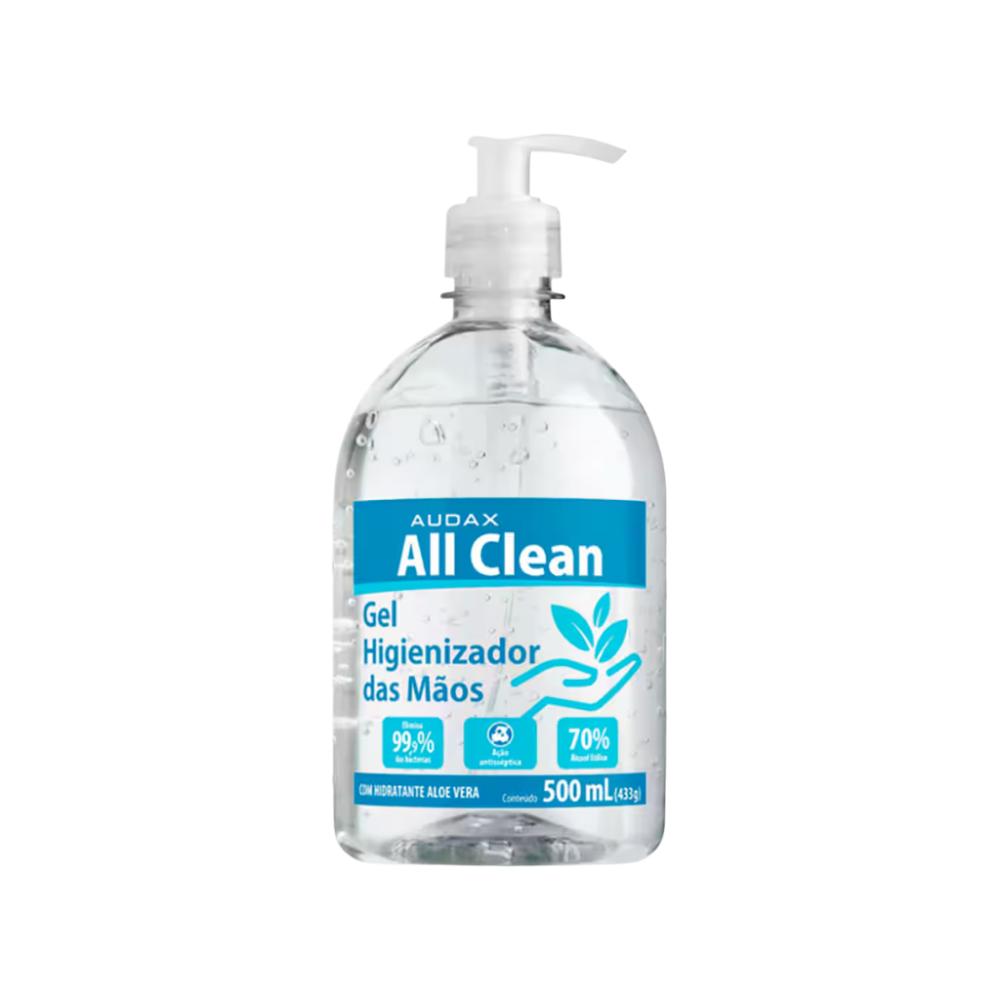 Alcool Gel 70° Antisseptico p/ Maos c/ Aloe Vera Pump 500ml 111127 All Clean Audax