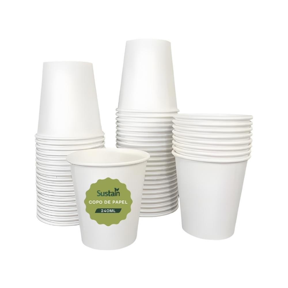 Copo De Papel Biodegradável 240 ml Com 50 Unidades Talge