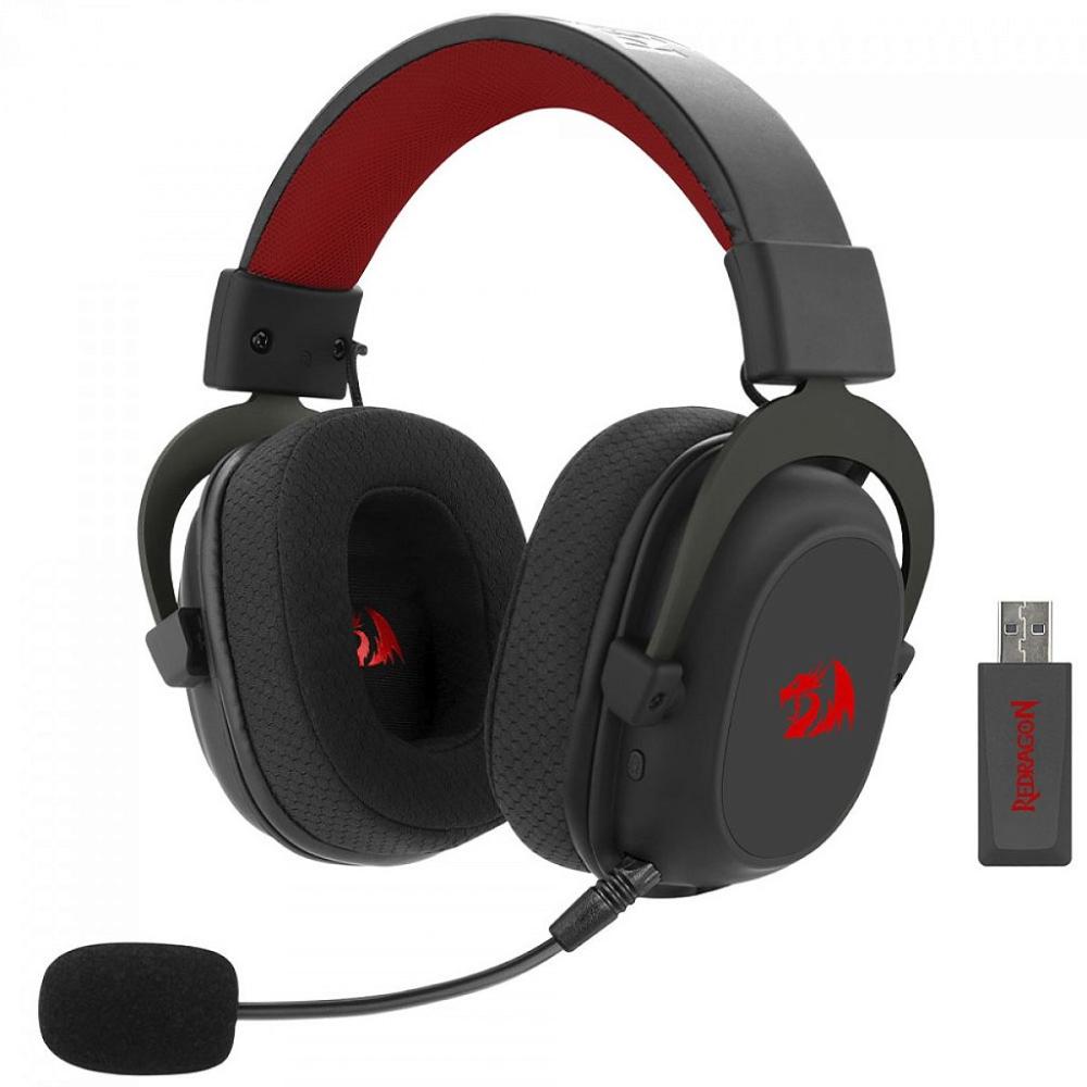 Headset Gamer Redragon Zeus Pro Sem Fio 2.4Ghz 7.1 Rgb Preto