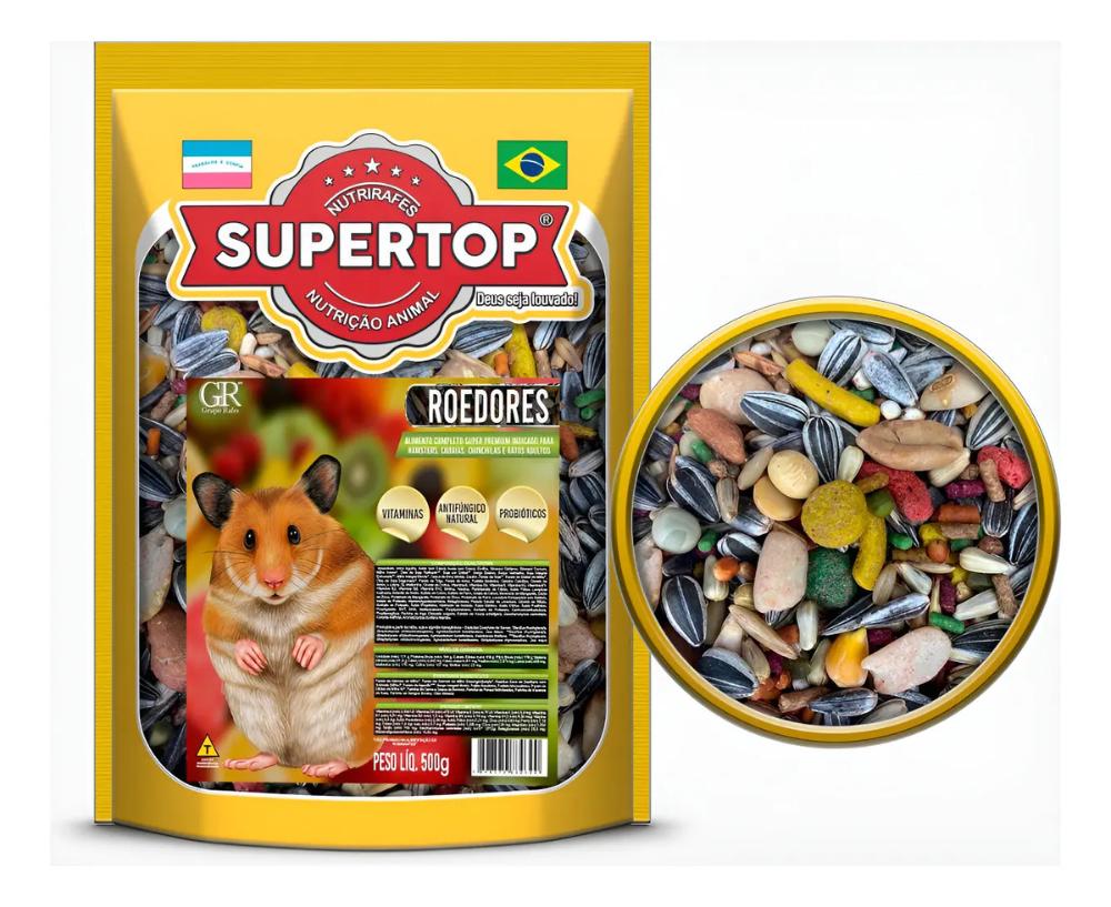 Ração Supertop Porquinho Índia Roedores Hamster Chinchila
