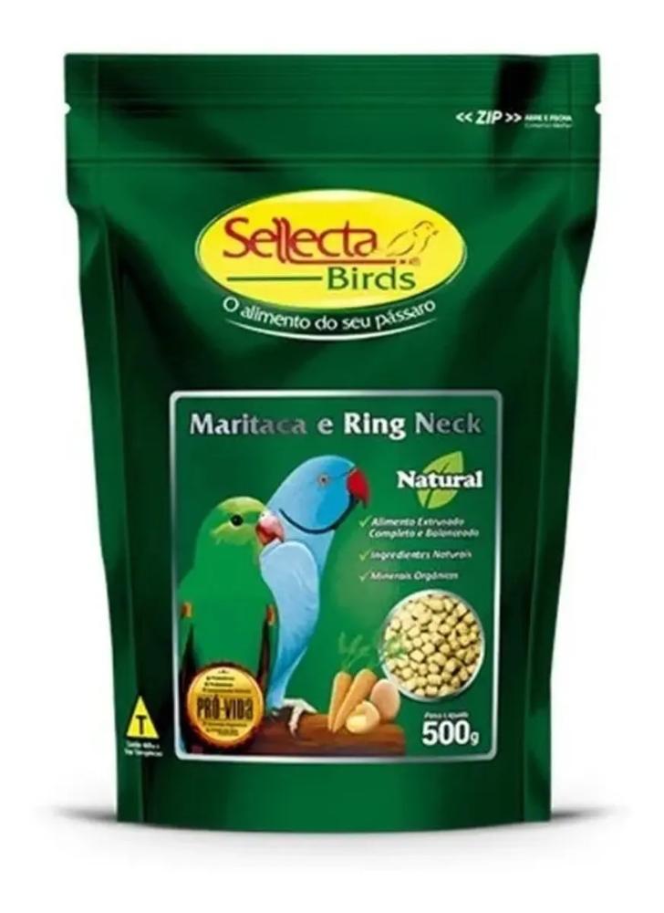 Maritaca E Ring Neck 500gr Sellecta Natural Ração Extrusada