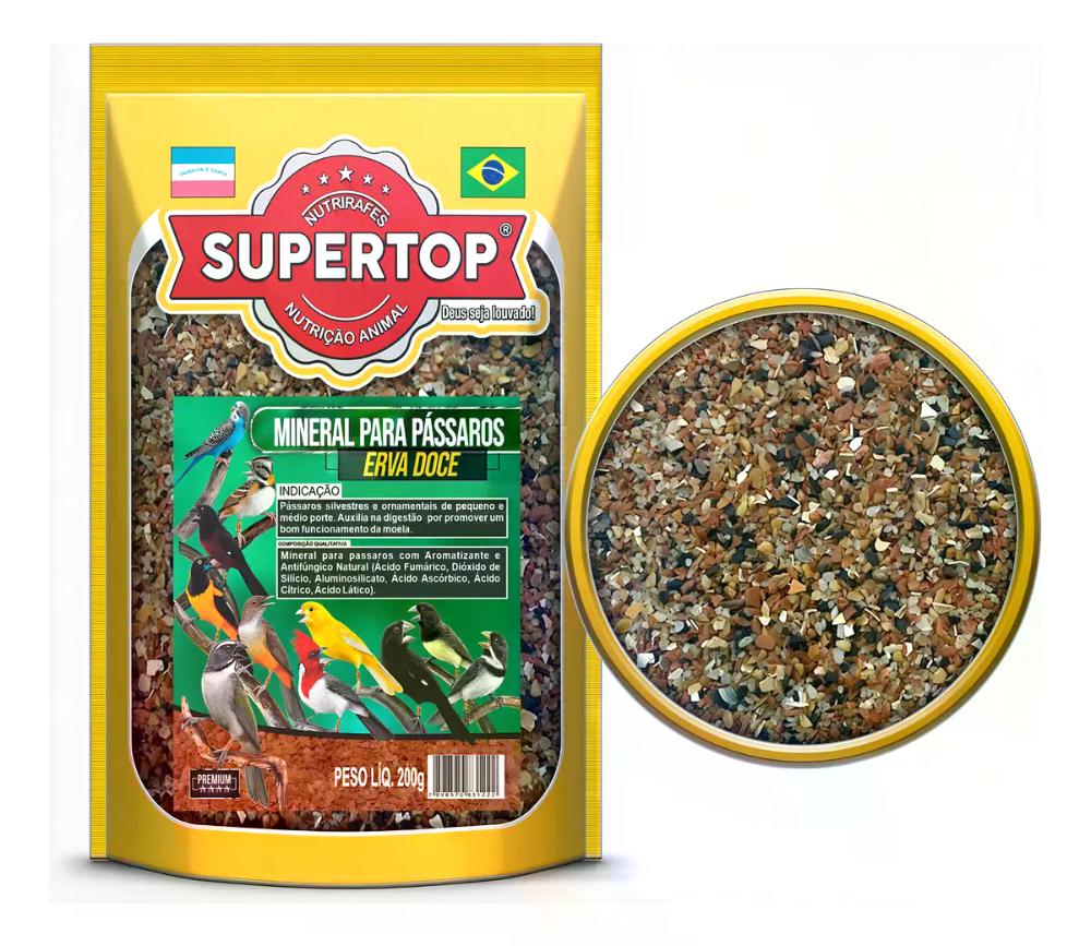 Supertop Mineral Para Pássaros Erva Doce 200g