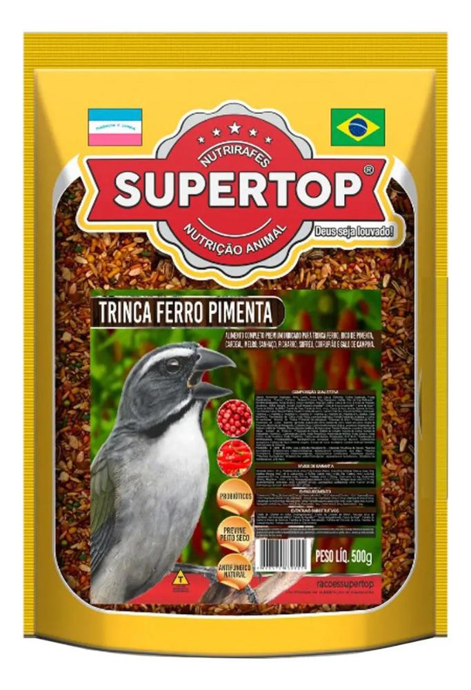 Ração Supertop Trinca-ferro Pimenta 500g
