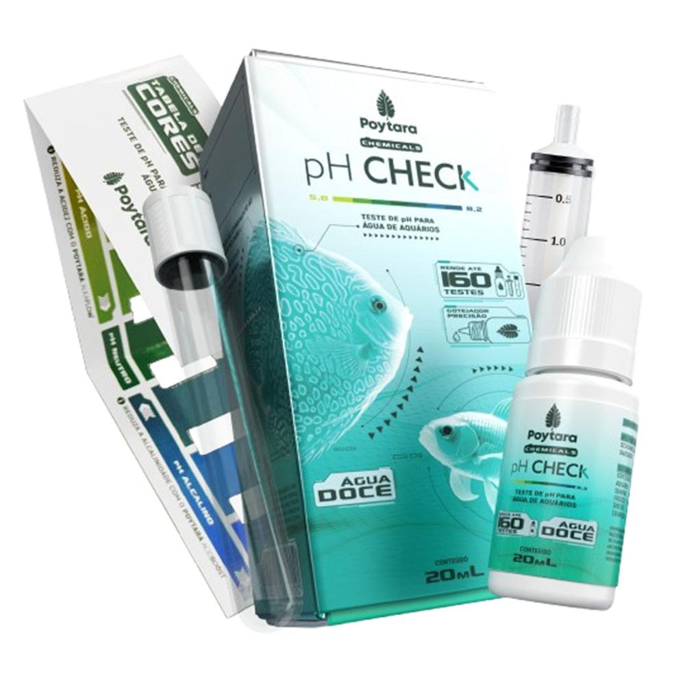 Poytara Chemicals pH Check Teste pH Pro 20mL 160 Testes