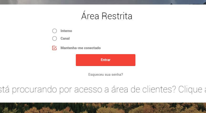 Área restrita Login