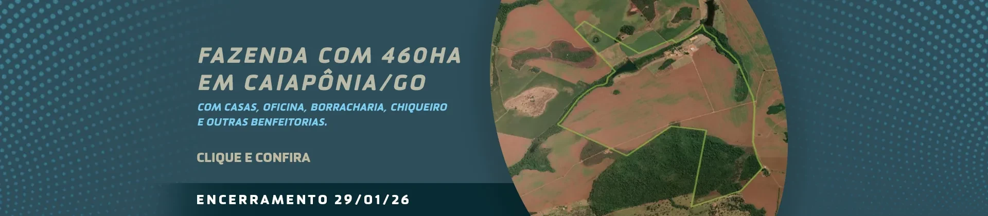 Leilão de fazenda com 460ha em Caiapônia com 40% de desconto (ID 32844)