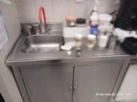 Miniatura 2 de 1 Pia de uma cuba em inox com tampo e balcão