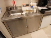 Miniatura 3 de 1 Pia de uma cuba em inox com tampo e balcão