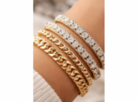 Foto de Conjunto de pulseiras em ouro amarelo 18k