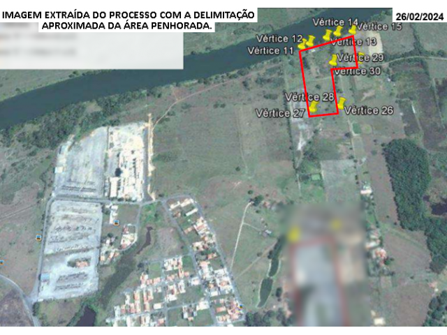 Área de 3,951 has à beira do Rio Paraíba - Porto Real/RJ