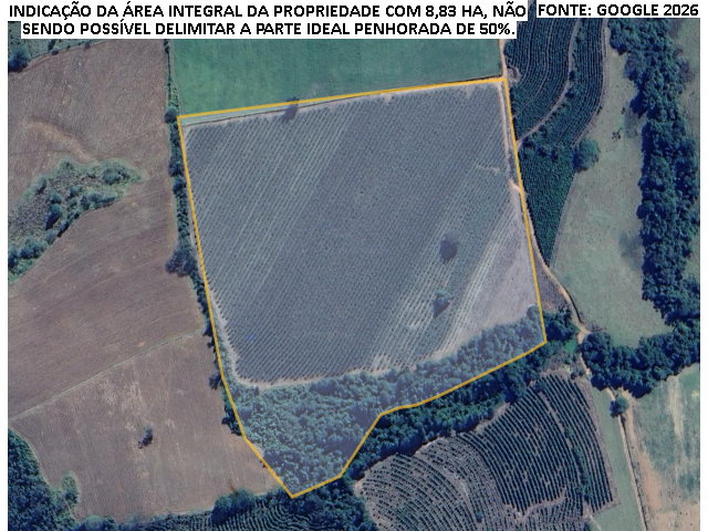 Parte Ideal 50% sobre Chácara c/ 08,83,00ha - Botelhos/MG