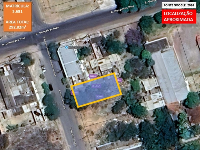 Terreno-292,82m² - R. República do Paraguai -Jd. dos Estados