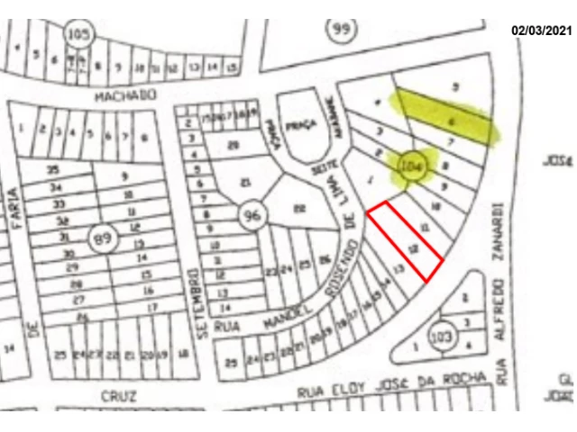 Terreno c/ 1.052,25m² - Irapuru/SP