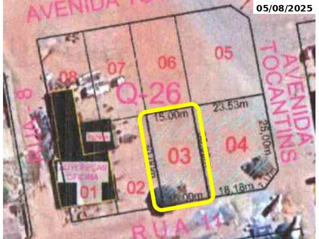 Terreno - Lote nº 03 - 450m² - Almas/TO