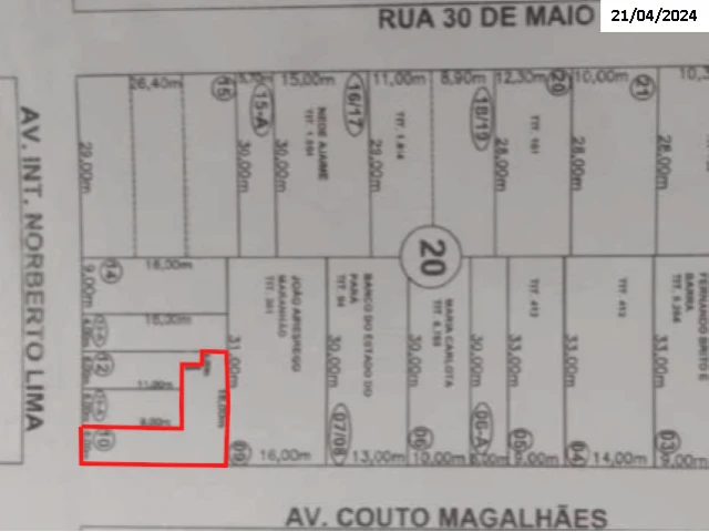 Terreno c/ 158,52m² - Conceição do Araguaia/PA