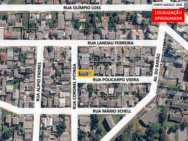 Direitos-Casa- 51,70m² Terreno - 250m² - R. Coronel Petinga