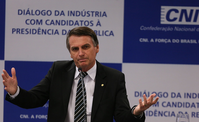 Jair Bolsonaro é pre-candidato à presidência pelo PSL / Foto: Divulgação CNI Jair Bolsonaro é pre-candidato à presidência pelo PSL