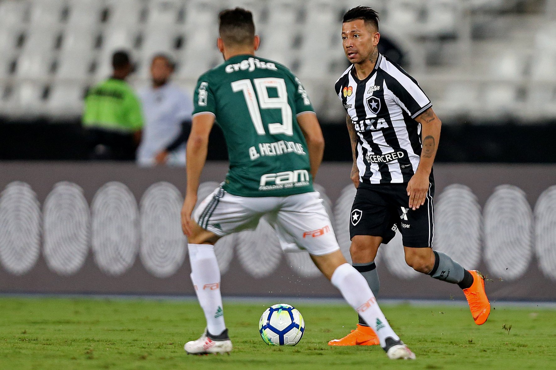 Botafogo e Palmeiras empataram em um a um
